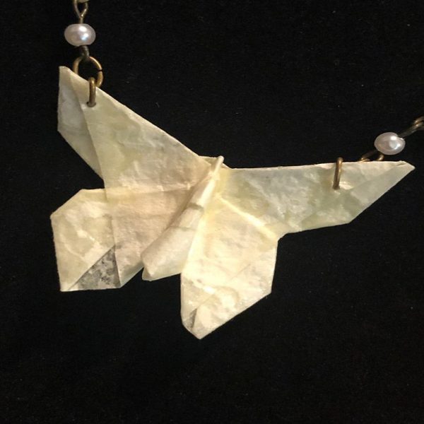 Handmade Origami Butterfly Necklace
