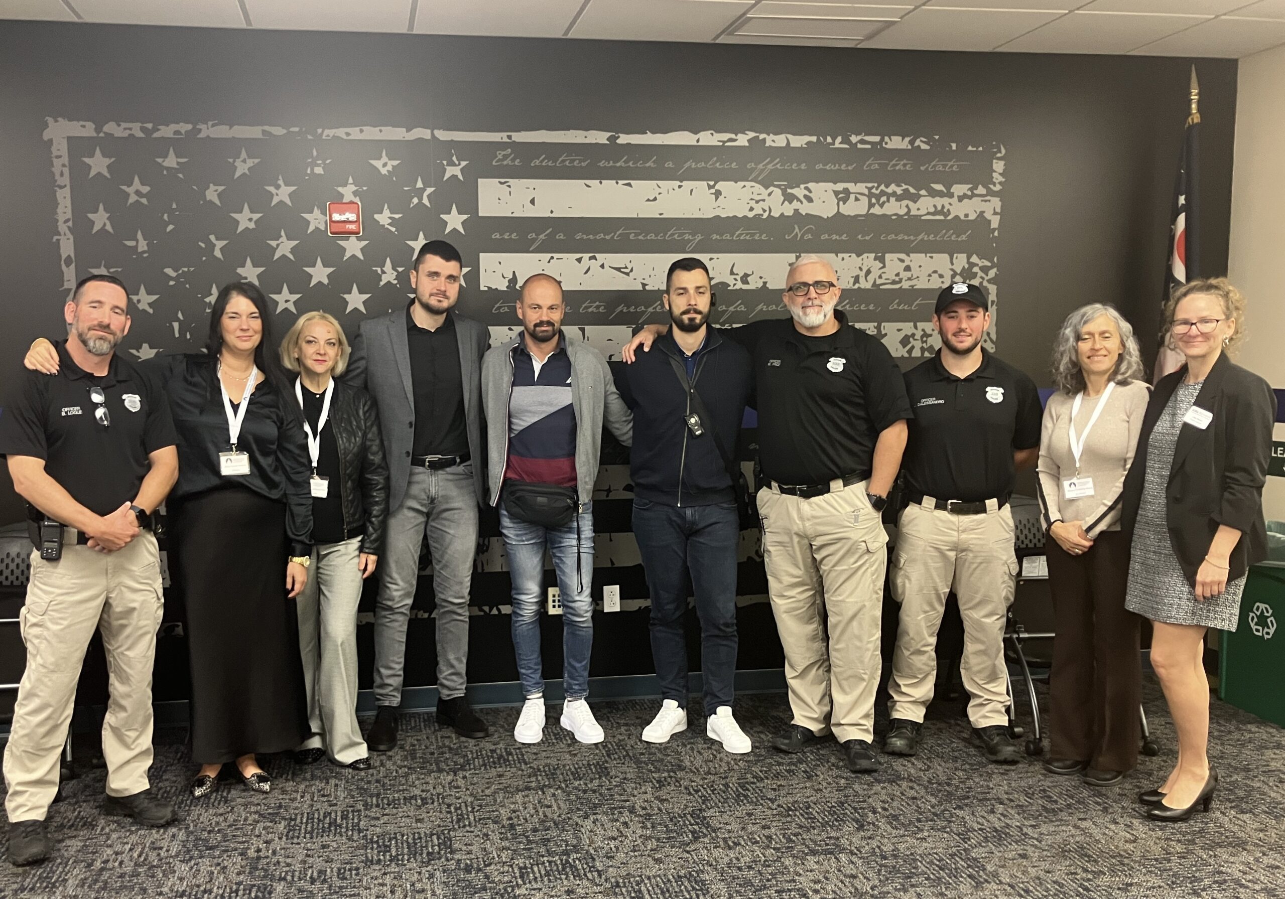International delegation visiting Akron businesses during the Open World Leadership Program hosted by Global Ties Akron.
